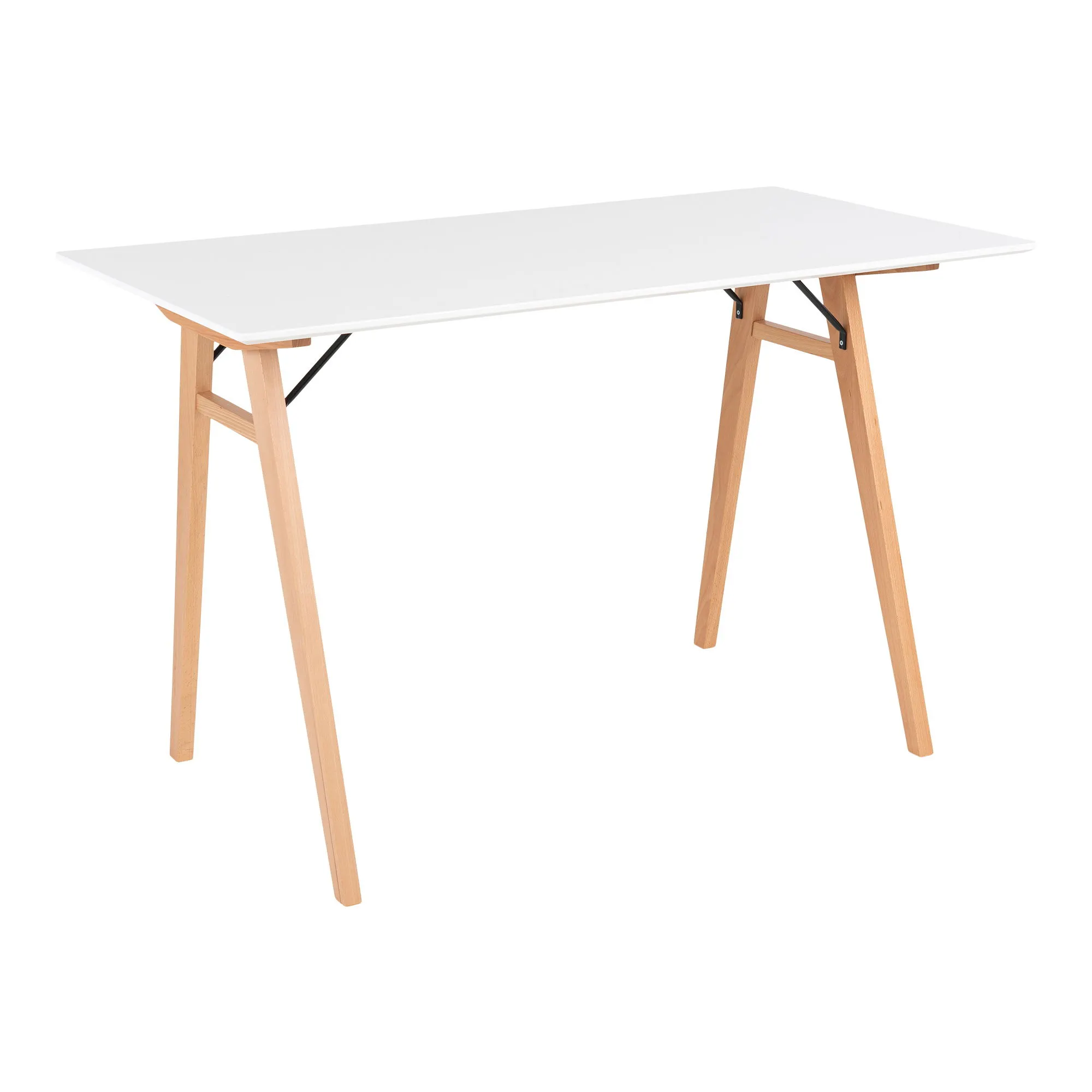 Biurko minimalistyczne VOJENS 60x120 - biały, naturalny