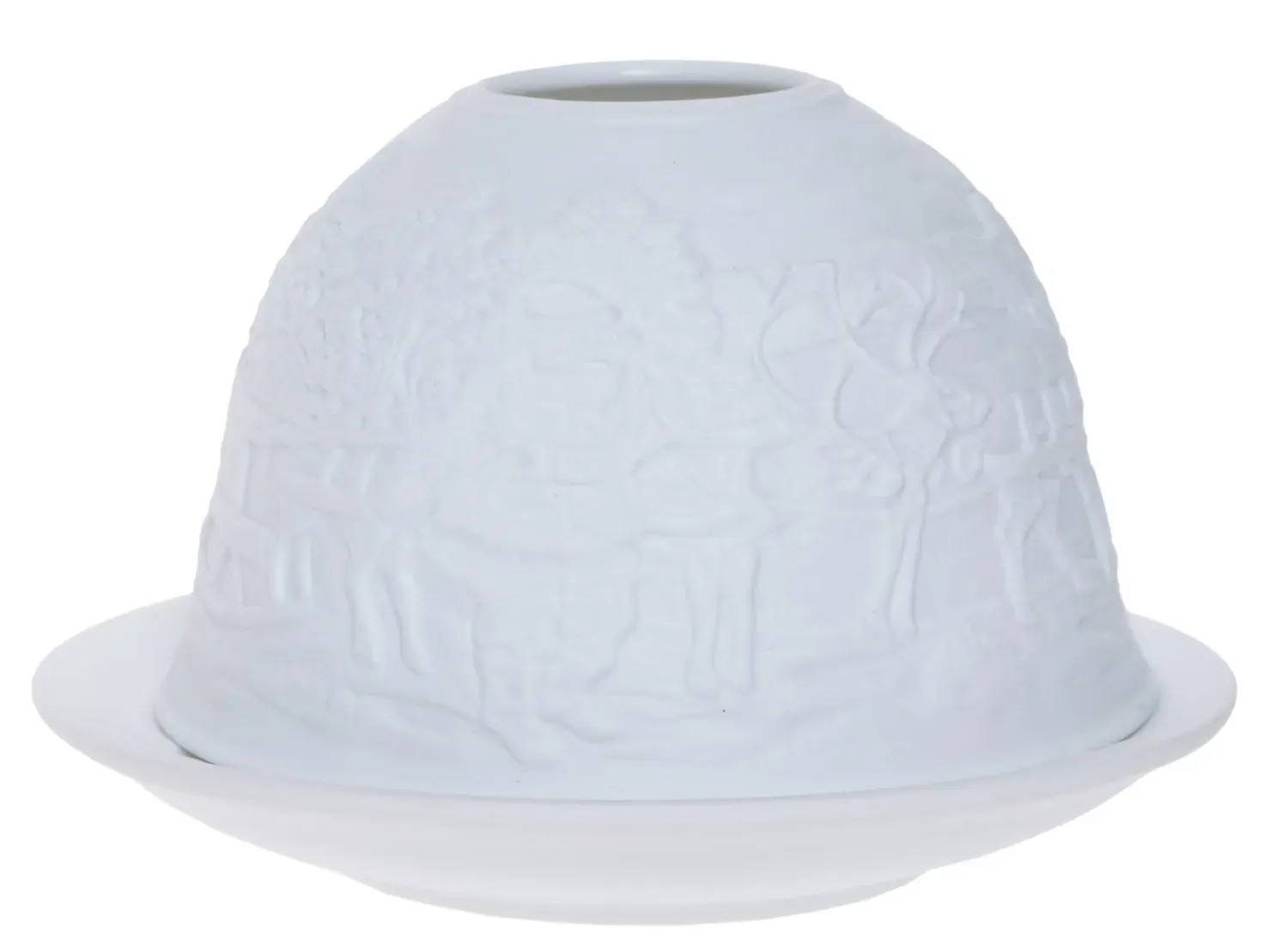 Porcelanowy lampion Z MIKOŁAJEM 8871 biały