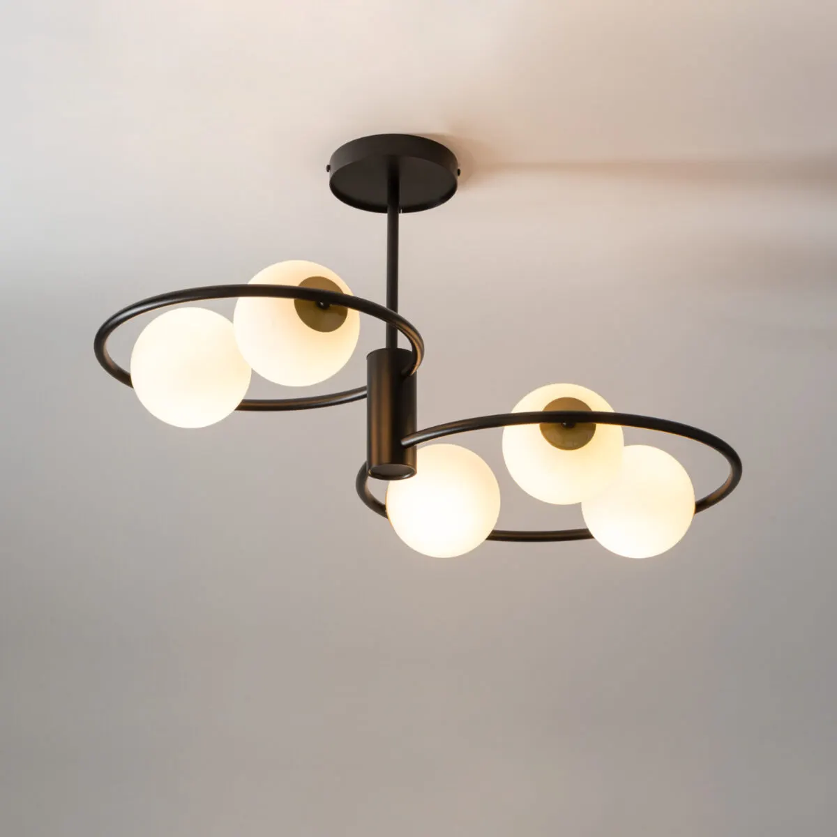 Lampa sufitowa/plafon AQUA 5 biało-czarny - SI_33468