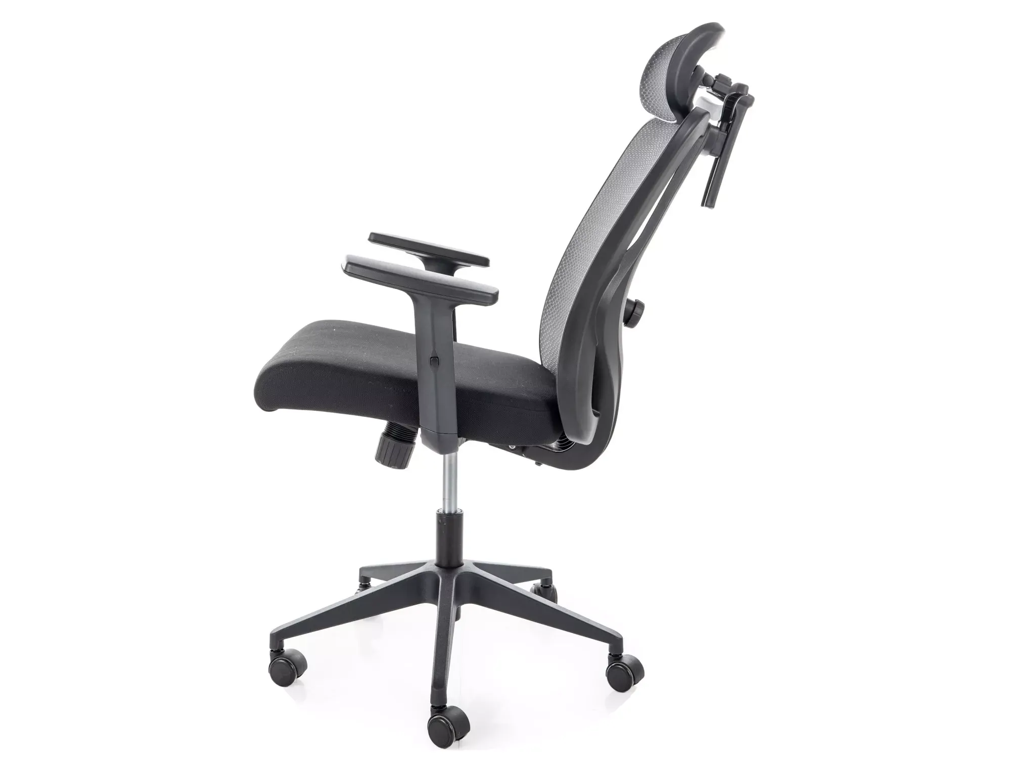 Fotel biurowy obrotowy Q-080 ergonomiczny czarny - OBRQ080C