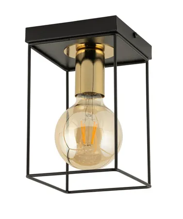 Lampa sufitowa VOX 1 czarno-złota Lampa sufitowa VOX 1 czarno-złota