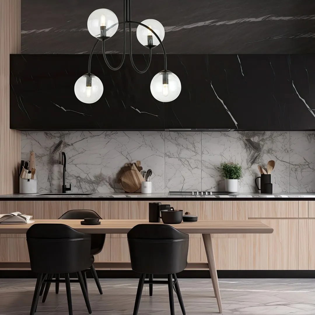 Żyrandol ARCHI Czarny 1286/4A - 1286/4A