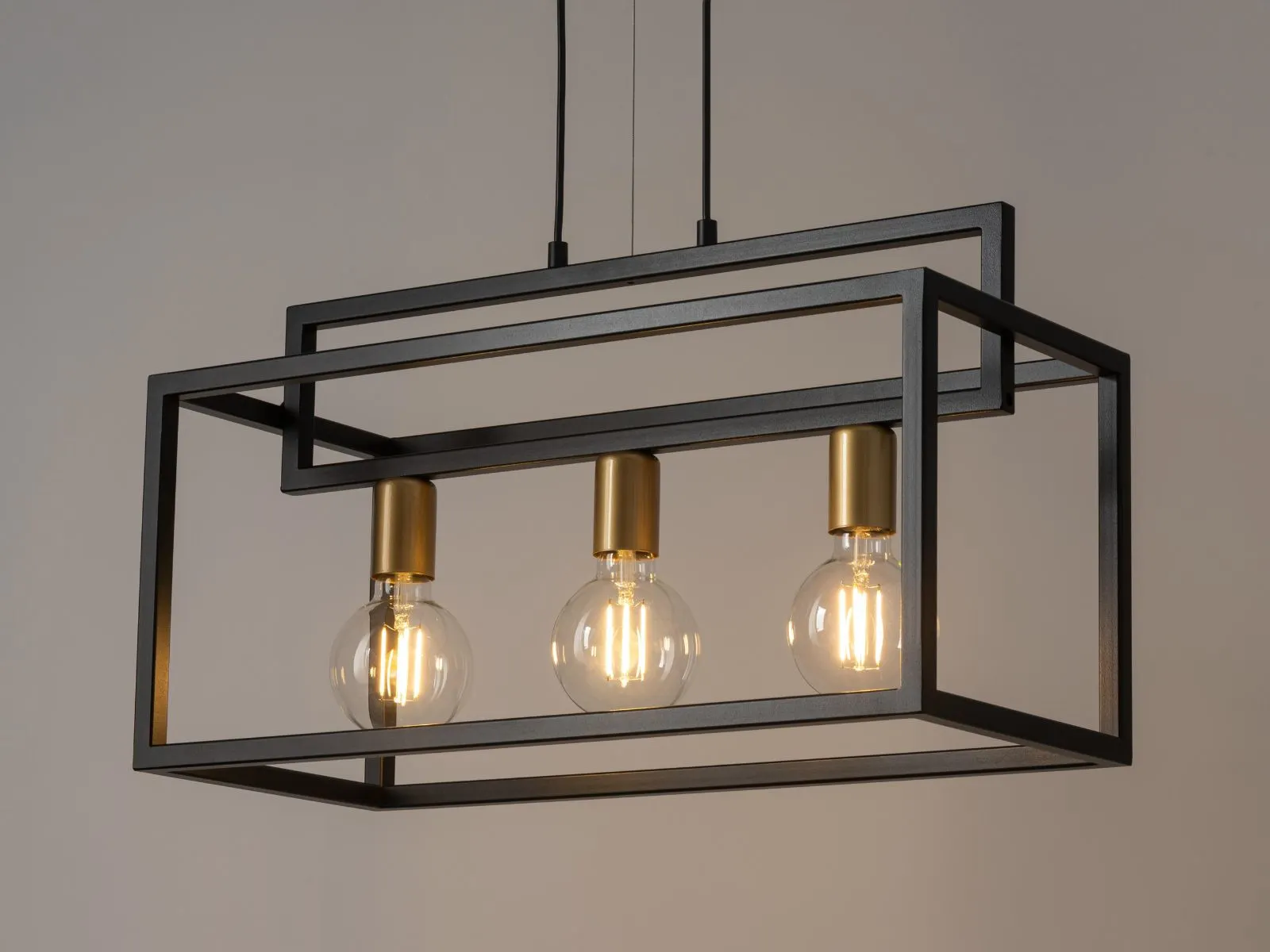 Lampa wisząca VIGO 3 czarno-złota - SI_32441