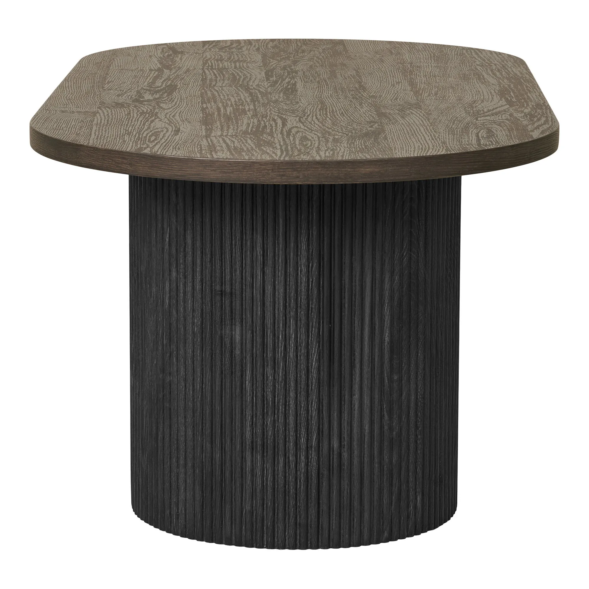 Stolik kawowy owalny BOAVISTA 60x120 - ciemny brąz - 2102120