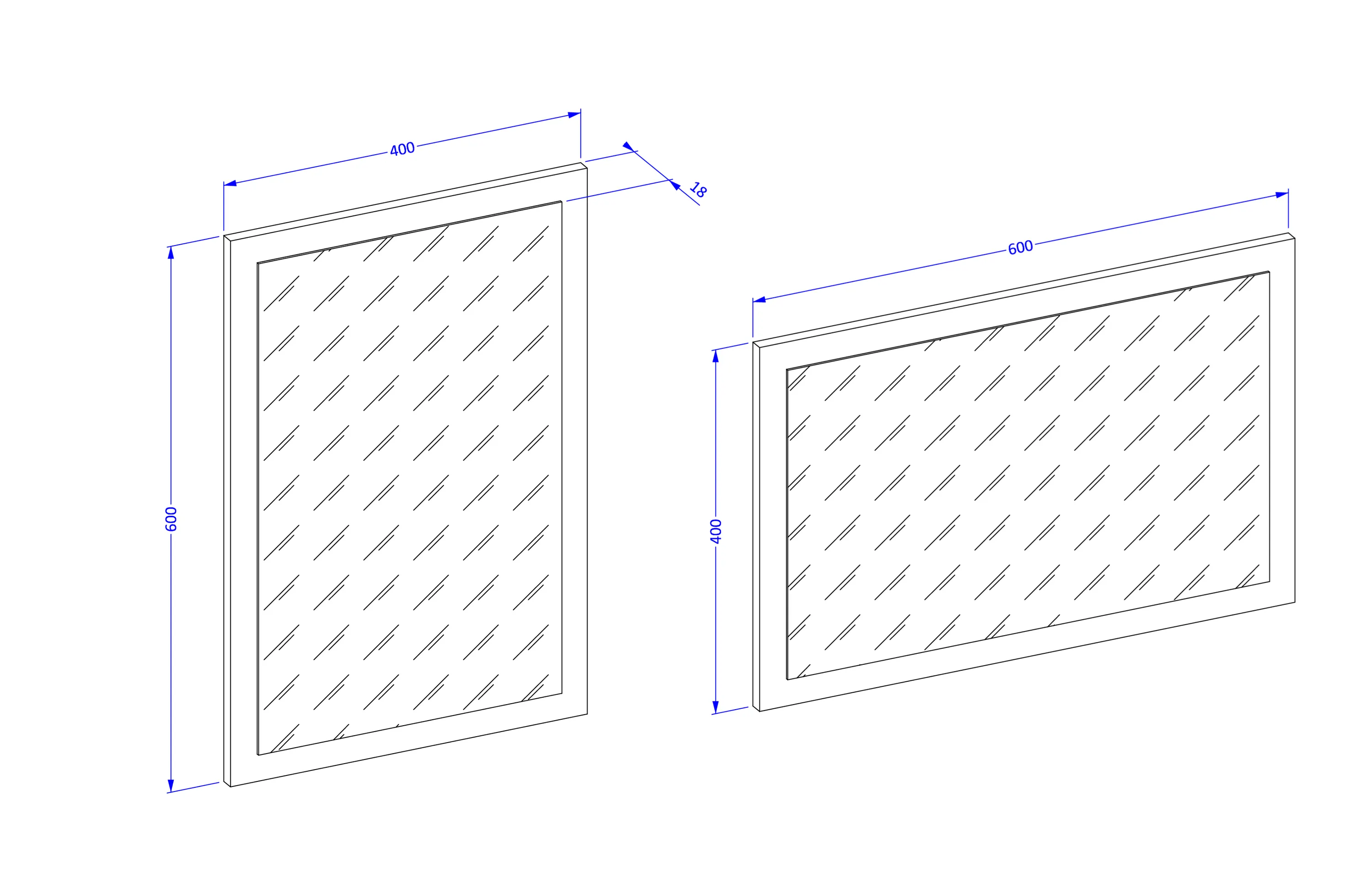Lustro w ramie CROSS 40x60 zielone - 24GWMY04