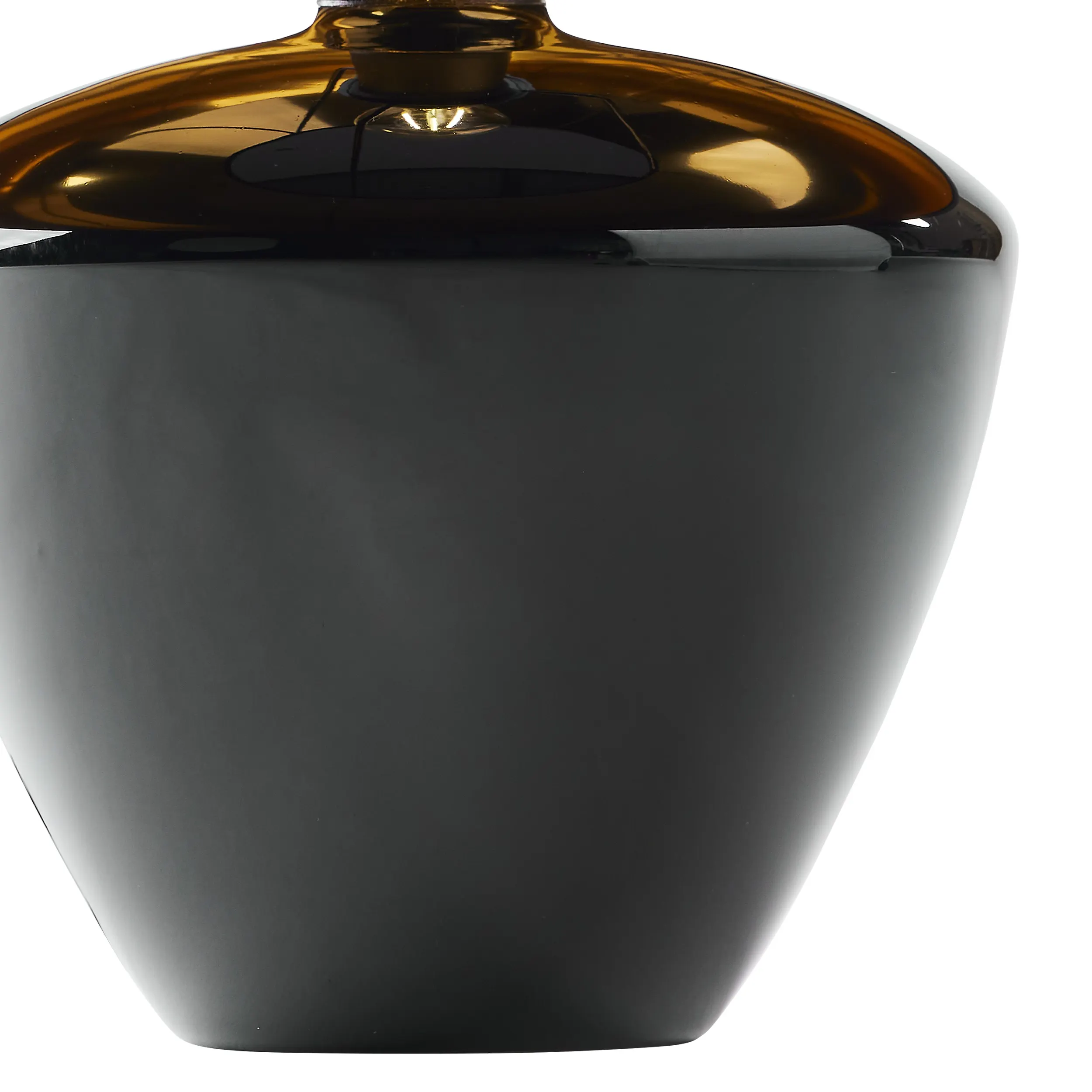 Lampka nocna FIORD czarna ceramiczna podstawa 62x40cm - TK_5463