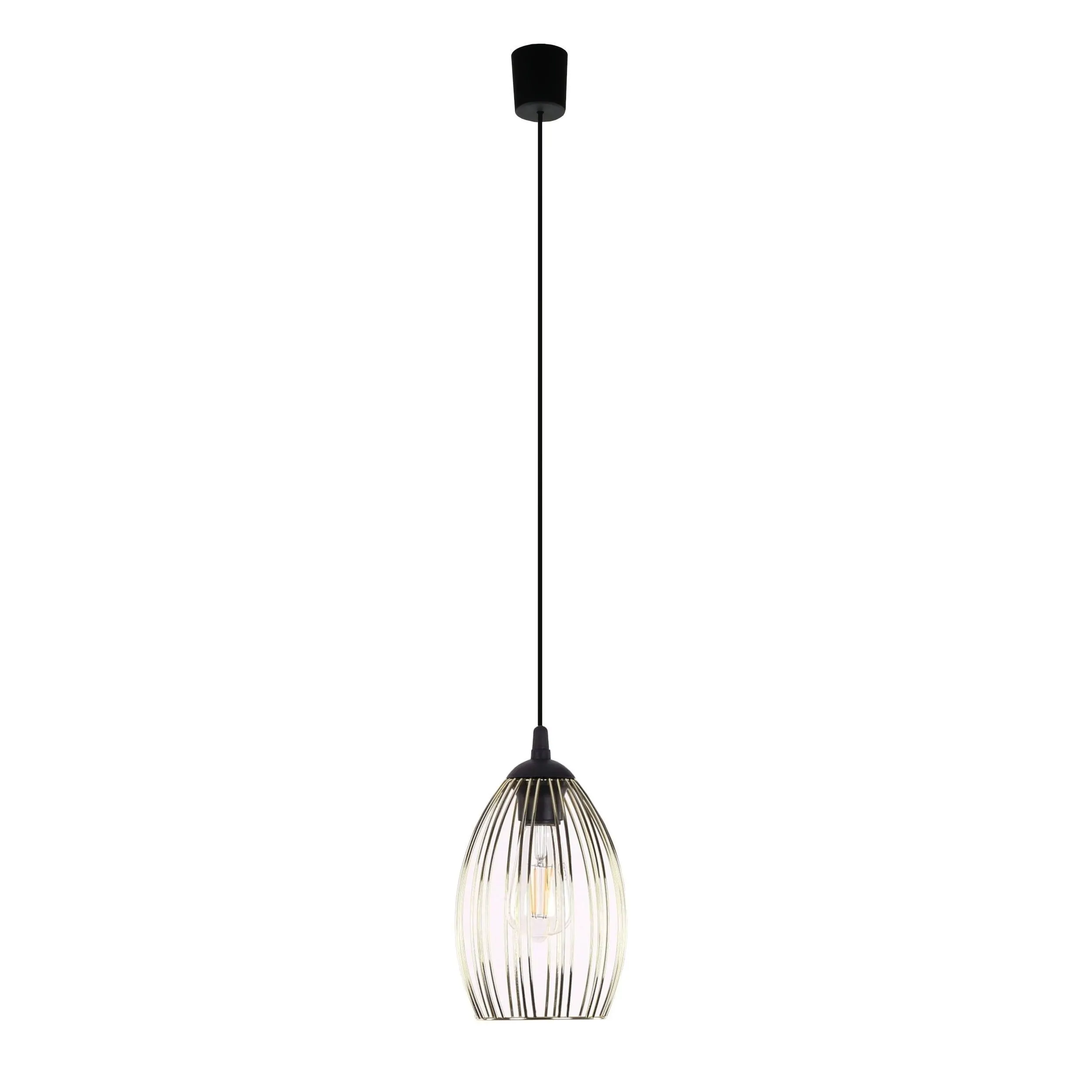 Lampa wisząca LIZA czarna złota 105x18cm