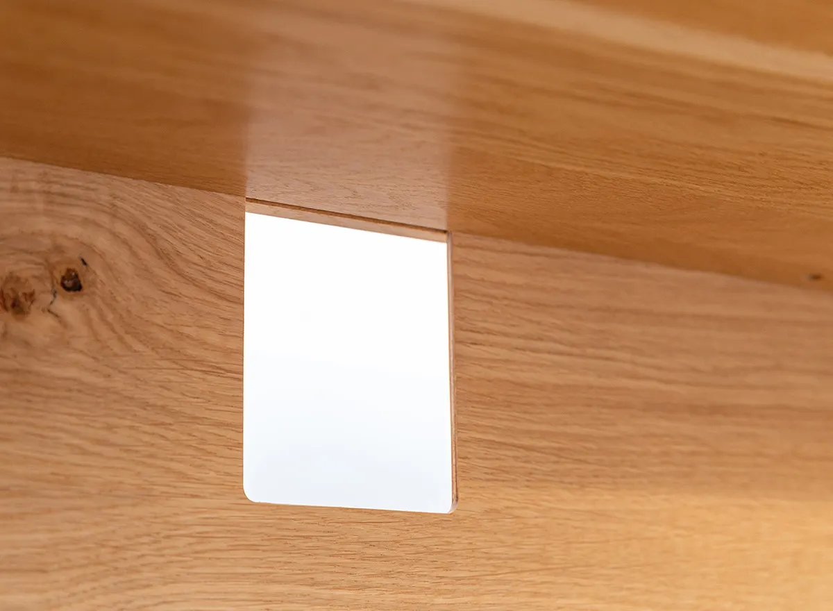 Szafka RTV drewniana DIVISIONE listwa led 165 cm dąb olejowany - ZIDIV09