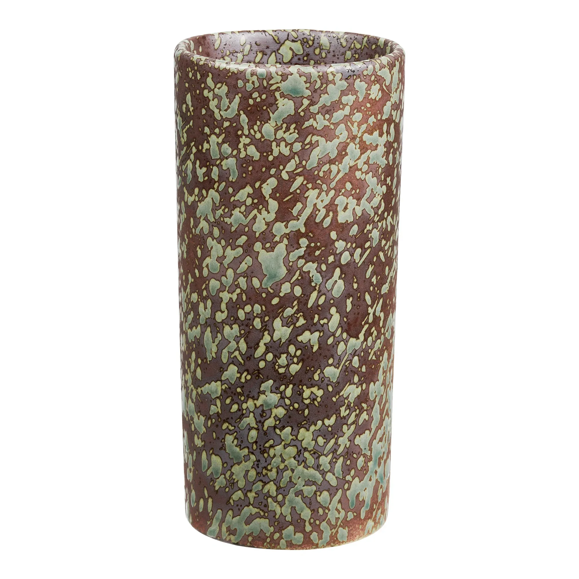 Wazon ceramiczny VASE ciemnobrązowy zielony