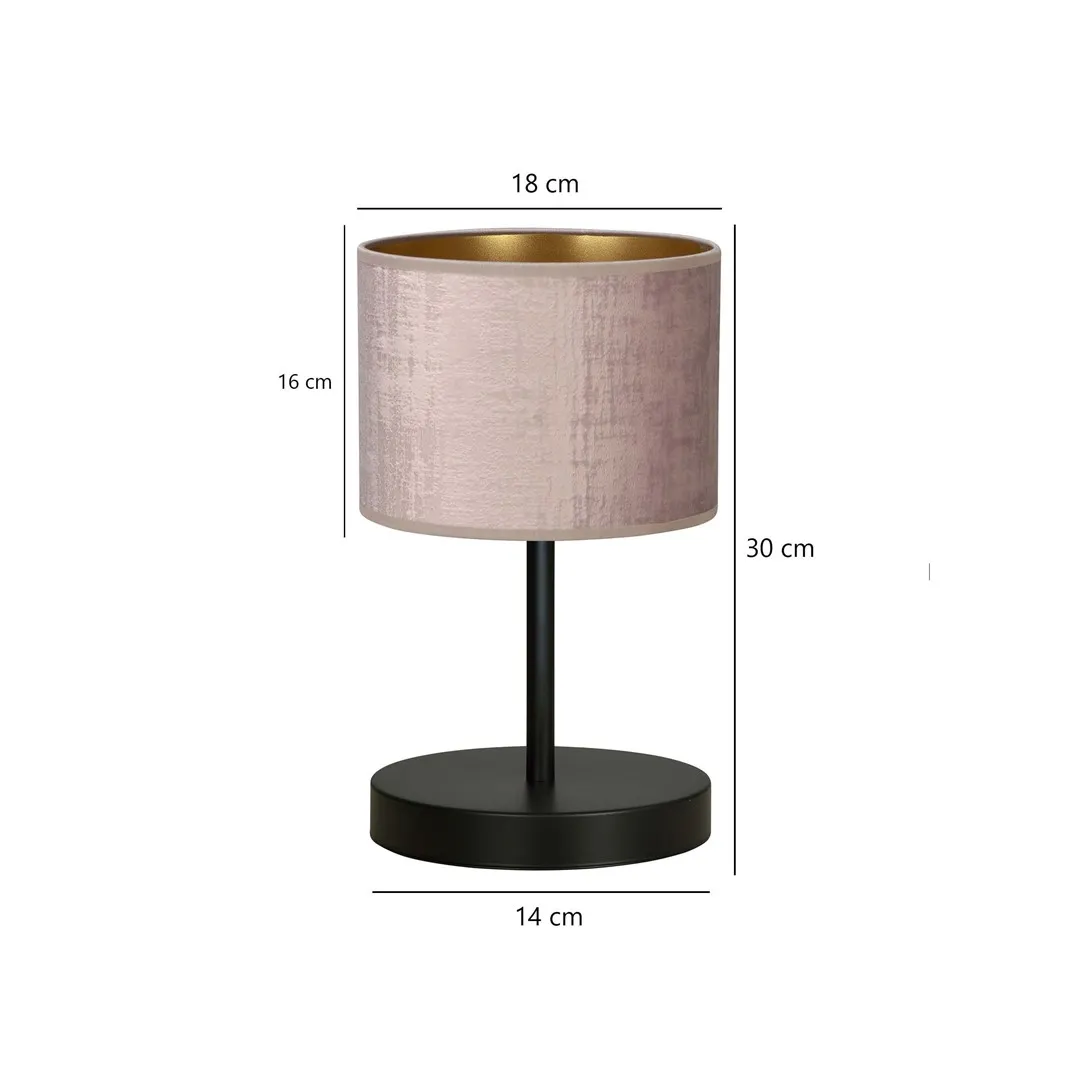 Lampka nocna HILDE LN1 czarny różowy — zdjęcie 5