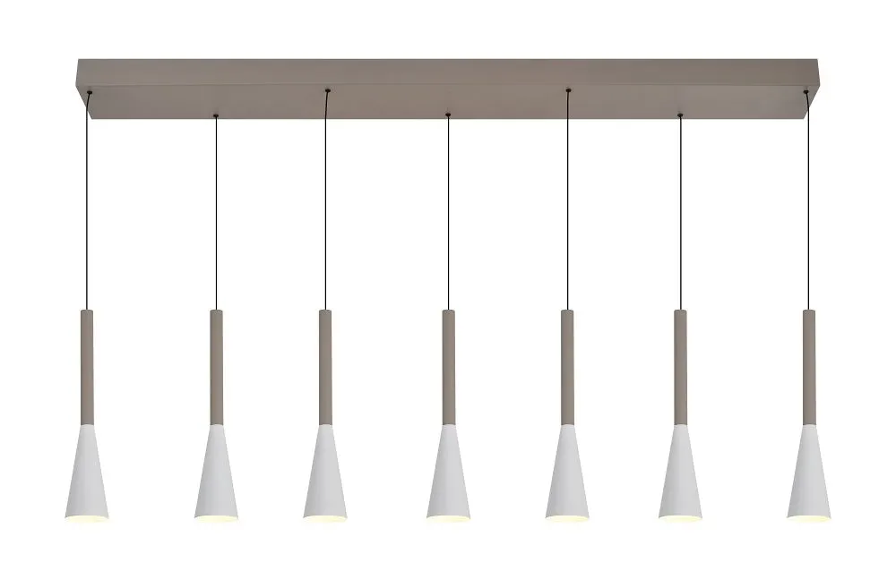 Lampa wisząca prosta TROMPTO 7 LED kaszmirowa