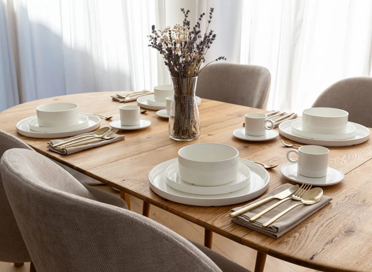 Stół dębowy okrągły ORBETELLO rozkładany 110x110(160-210) - dąb olejowany - KULSR110_2X50