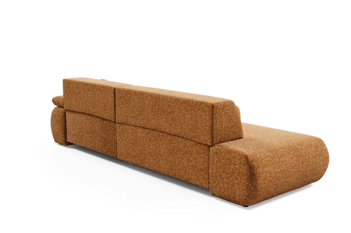 Narożnik rozkładany z pojemnikiem PUENTE 286 cm prawostronny rdzawy - PUENTE_NAR_PUENTE52_P