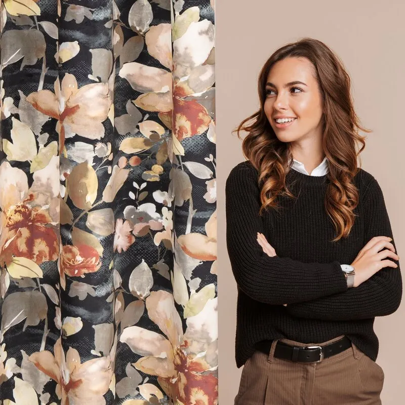 ZASŁONA GOTOWA BETTY 140X250 CM CZARNY - EU_408671