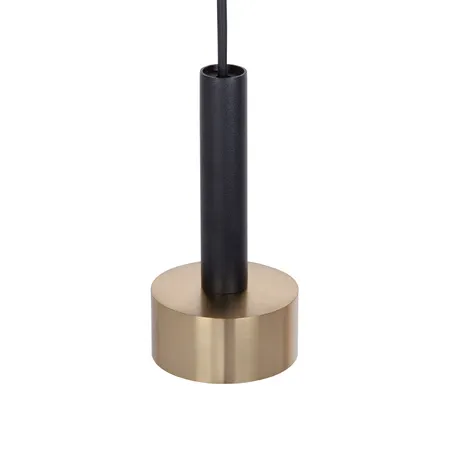 Lampa wisząca stalowa STAMP 3 + 2 x plafon czarny złoty szczotkowany - SI_41254