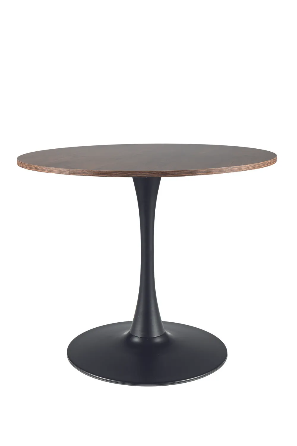 Stół okrągły AMADEO II orzech/czarny 90x90 Signal