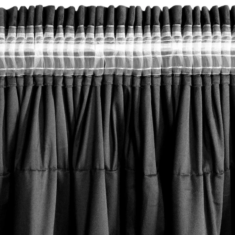 ZASŁONA GOTOWA AURA NA TAŚMIE 140 X 270 CM CZARNY - EU_454072