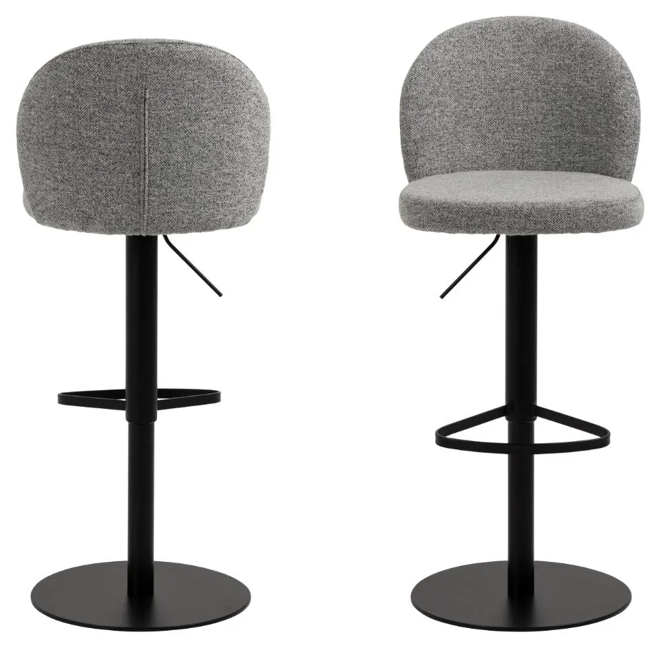 stołek barowy, siedzisko, podstawa stalowa, obicie materiałowe, regulacja wysokości