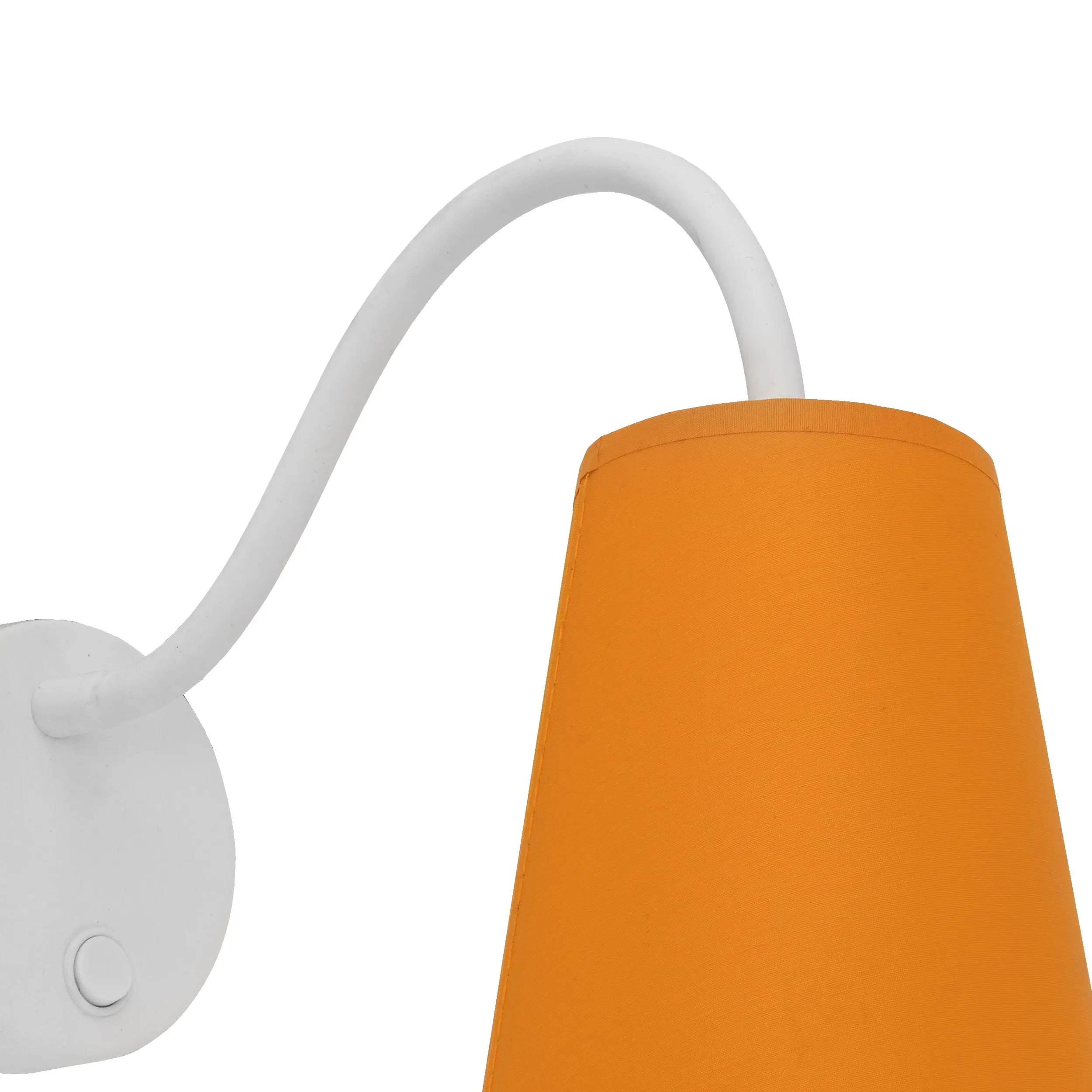 Kinkiet WIRE biały z pomarańczowym kloszem włącznik 40x30x14cm - TK_2448