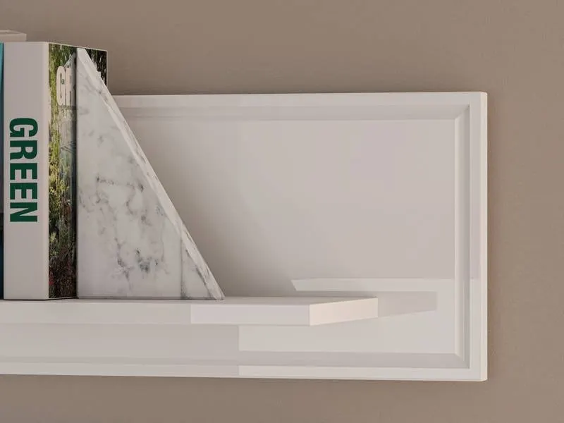Półka ścienna GOLDIN 09 biała 120 cm - 1GOLD09-001