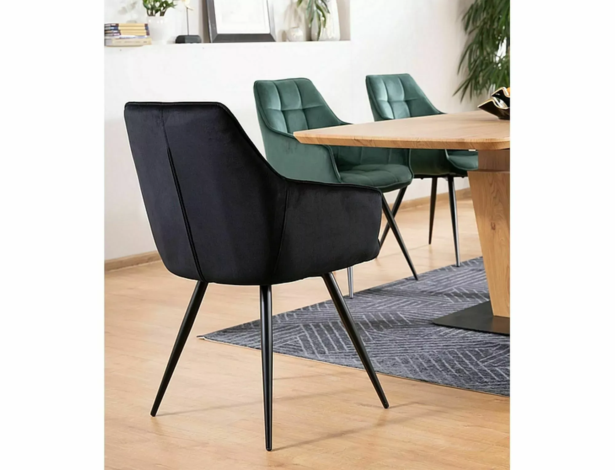 Krzesło LILIA VELVET Bluvel 19 aksamitne czarne - LILIAVCC