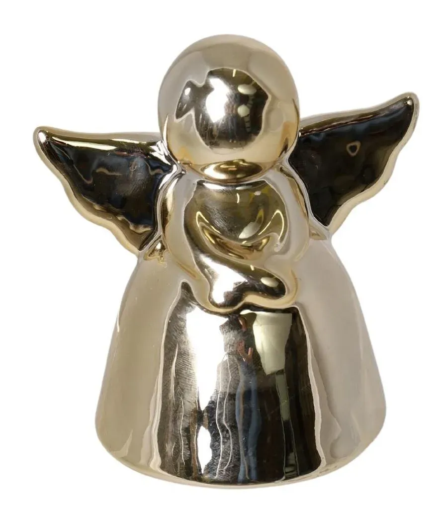 ANIOŁ ceramiczny mały złoty