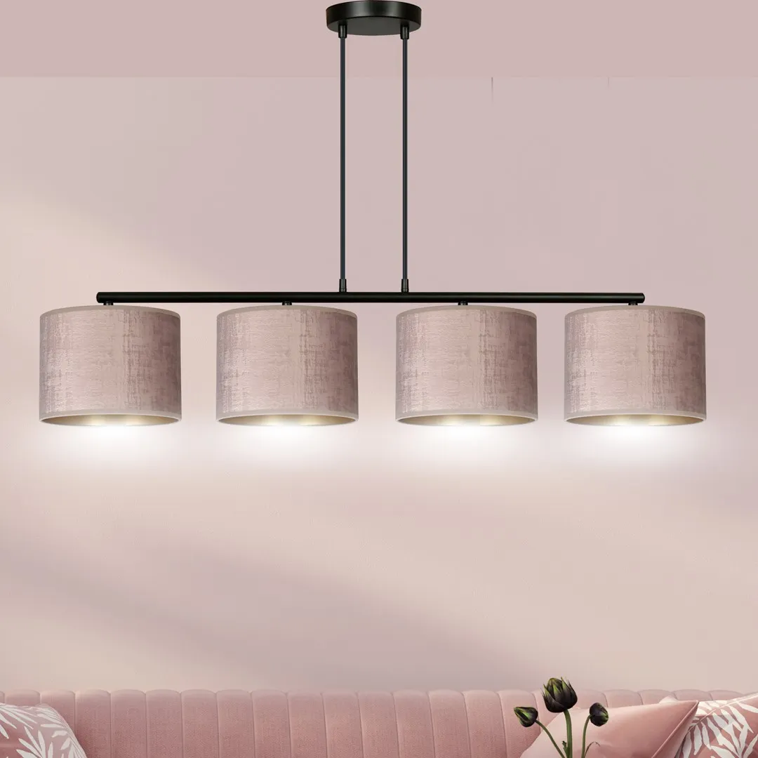 Lampa wisząca HILDE 4 czarny różowy — zdjęcie 9