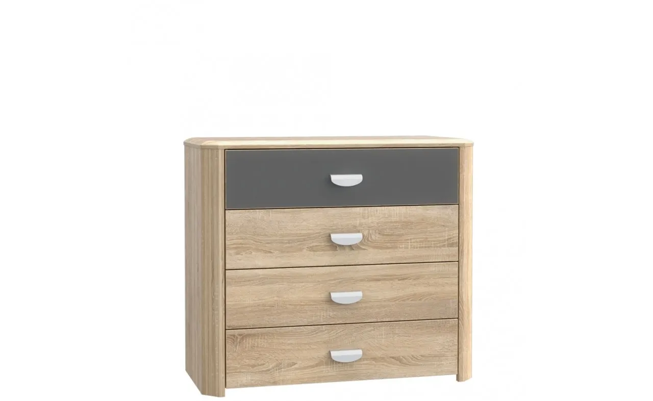 Komoda z szufladami YOOP 82x94 dąb sonoma szara Komoda z szufladami YOOP 82x94 dąb sonoma szara
