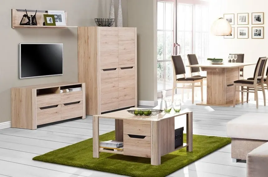 Półka wisząca DESJO 32 dąb sanremo brąz 118x27x24cm - WG-100-0174