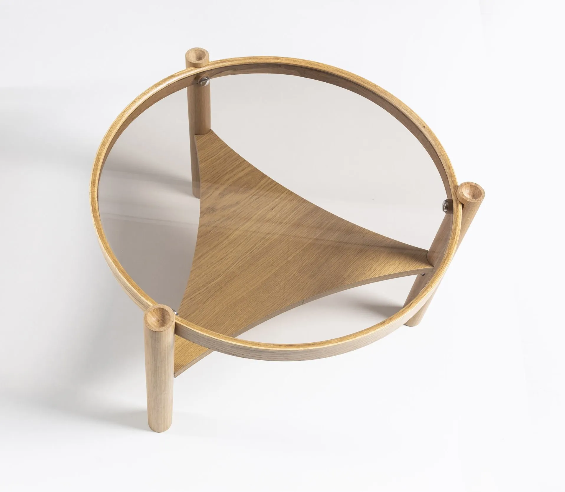 Stolik kawowy CLOVER 100x100 cm szary dąb - ASI_643MRL1111