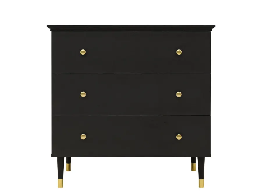 Komoda z szufladami CLEO 50x92x94 czarno-złota - BAN_CLE-3