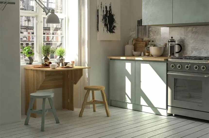 Biurko/toaletka BINGO składane dąb sonoma 78x75x70cm - TH-100-1557