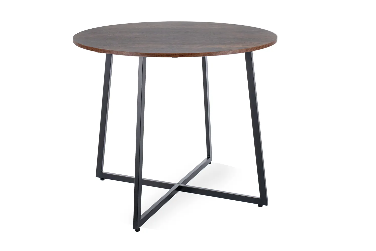 STÓŁ LUNA BRĄZ RUSTYKALNY/CZARNY FI90