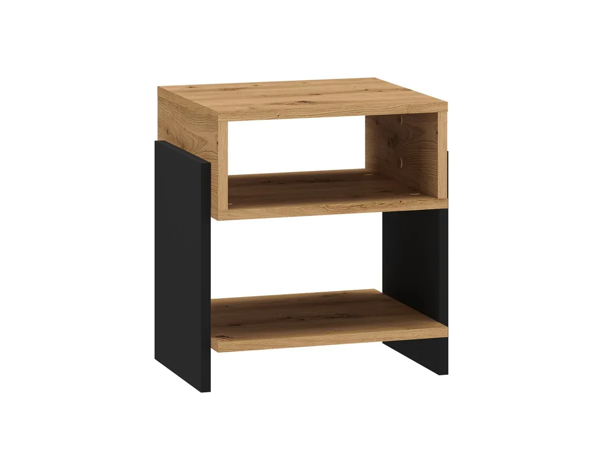 Szafka nocna TRIS 01 dąb artisan-czarny 42x45