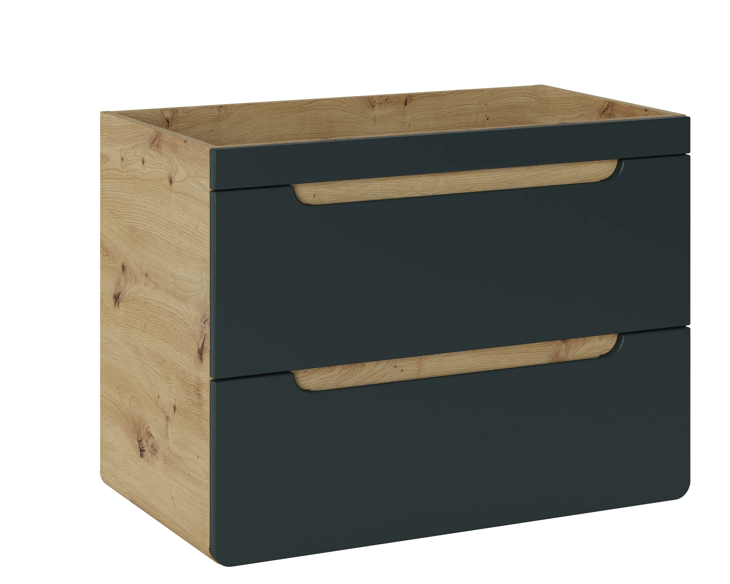 Szafka pod umywalkę z 2 szufladami ARUBA COSMOS dąb craft, szary 80x59x46cm
