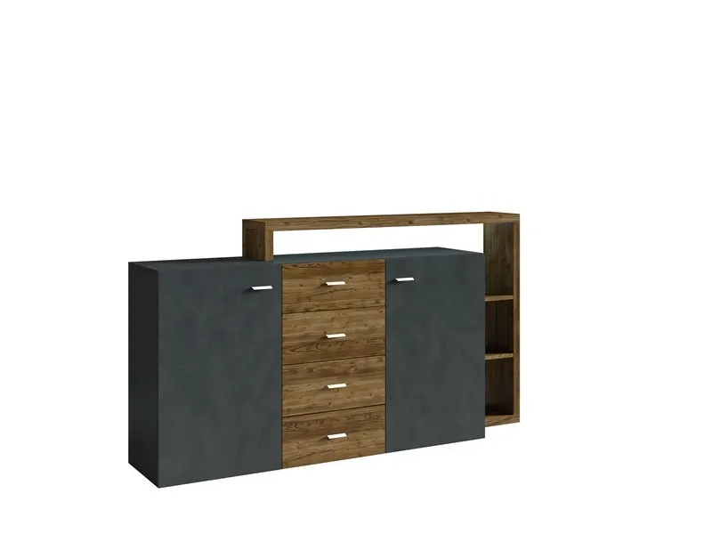 Komoda BOTA 27 z nadstawką dwudrzwiowa z szufladami appenzeller matera 180x98x37cm