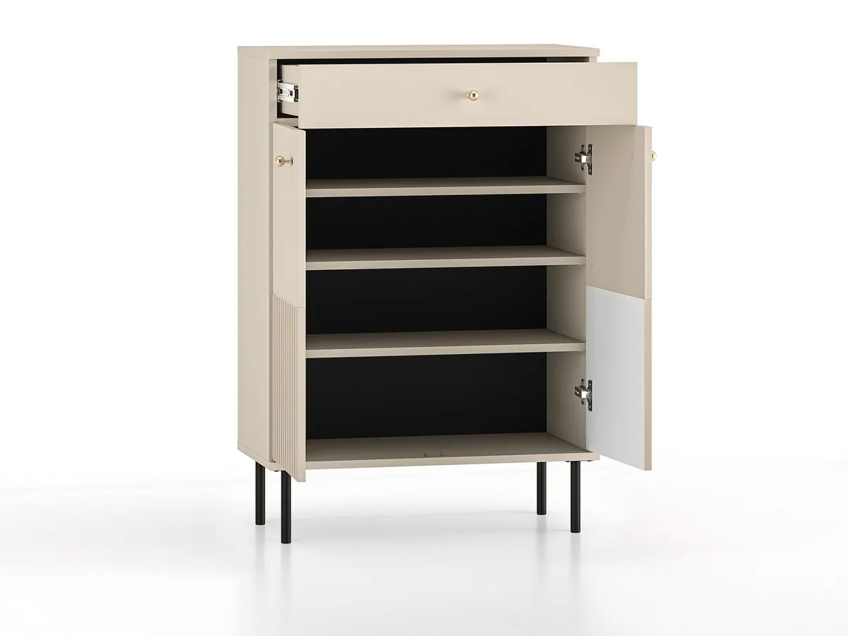 Szafka na buty 2-drzwiowa z szufladą SOPHIE 68x98 kaszmirowa - 1SOPH14-001