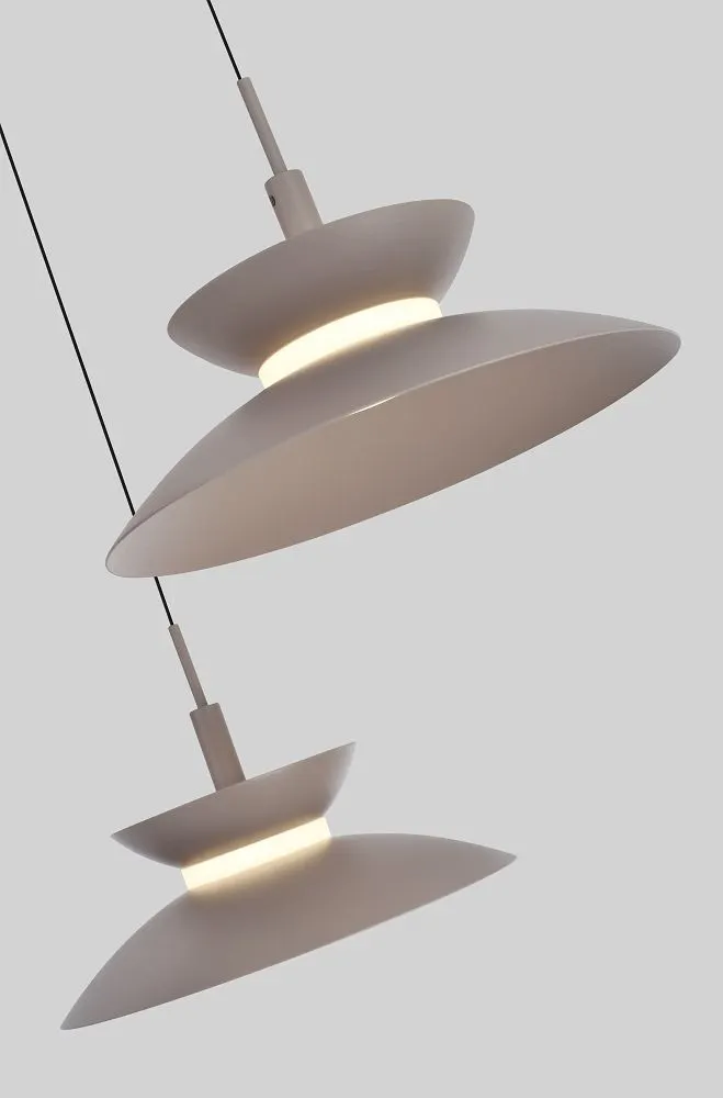 Lampa wisząca okrągła GUBBIO 3 LED kaszmirowa