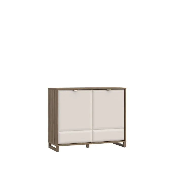 Komoda MAREDA 2-drzwiowa z szufladą - dąb valencia, piaskowy