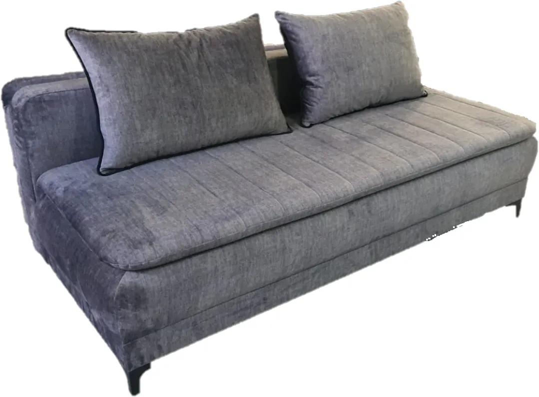 Sofa rozkładana z pojemnikiem LUCA 202 cm pikowana grafitowa Sofa rozkładana z pojemnikiem LUCA 202 cm pikowana grafitowa