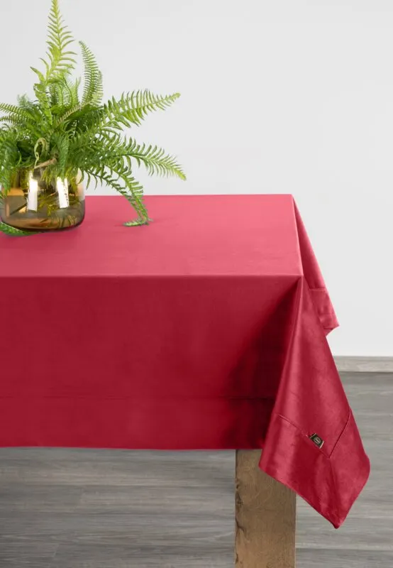 OBRUS VELVET 145 X 180 CM BORDOWY