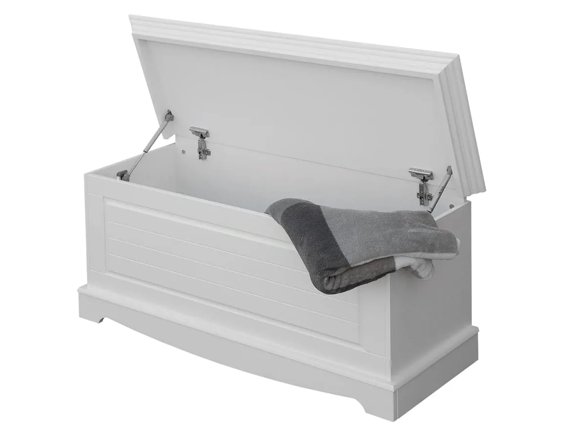 Skrzynia sosnowa BELLUNO ELEGANTE biała - PL038B