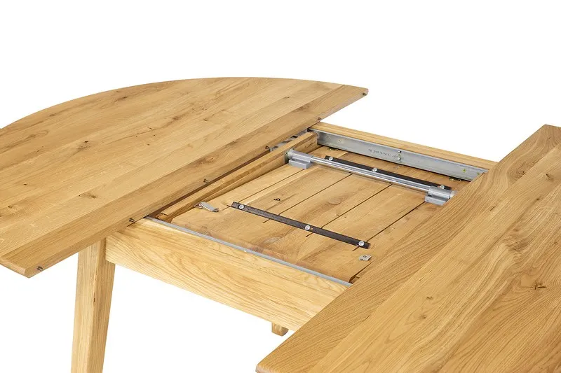 Stół dębowy okrągły ST392 Naturalny 118(158) DREWMAX - 50056