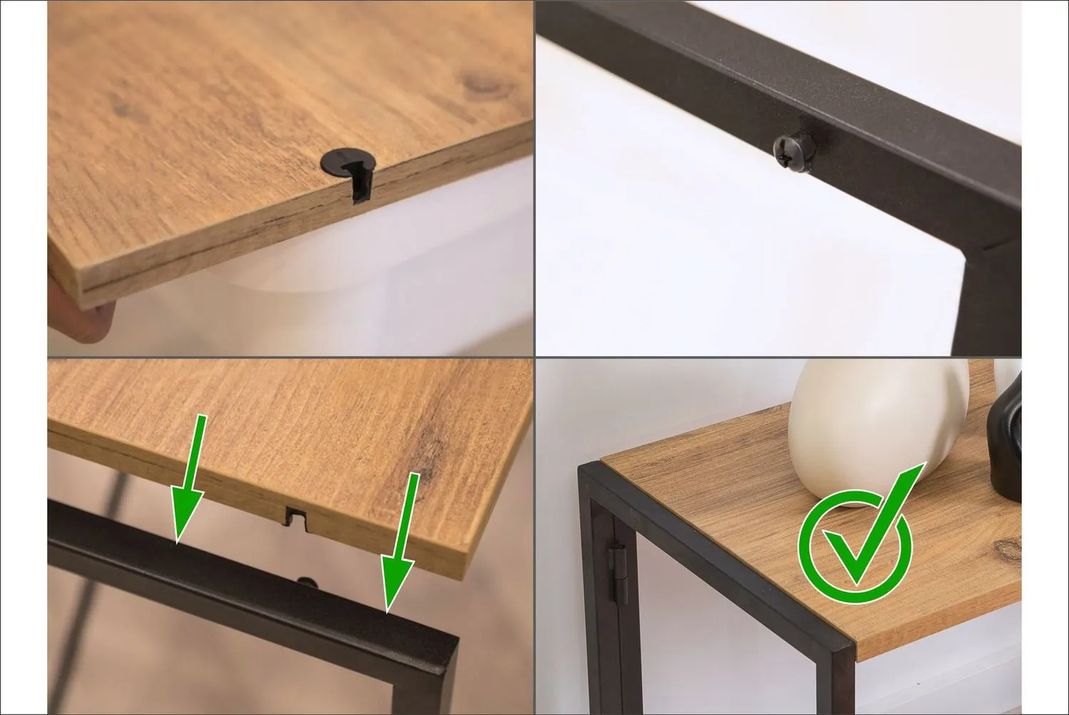 Regał narożny otwarty EDRA RAFIX 94x177 cm sosna atlantycka czarny - ASI_863SPH5130