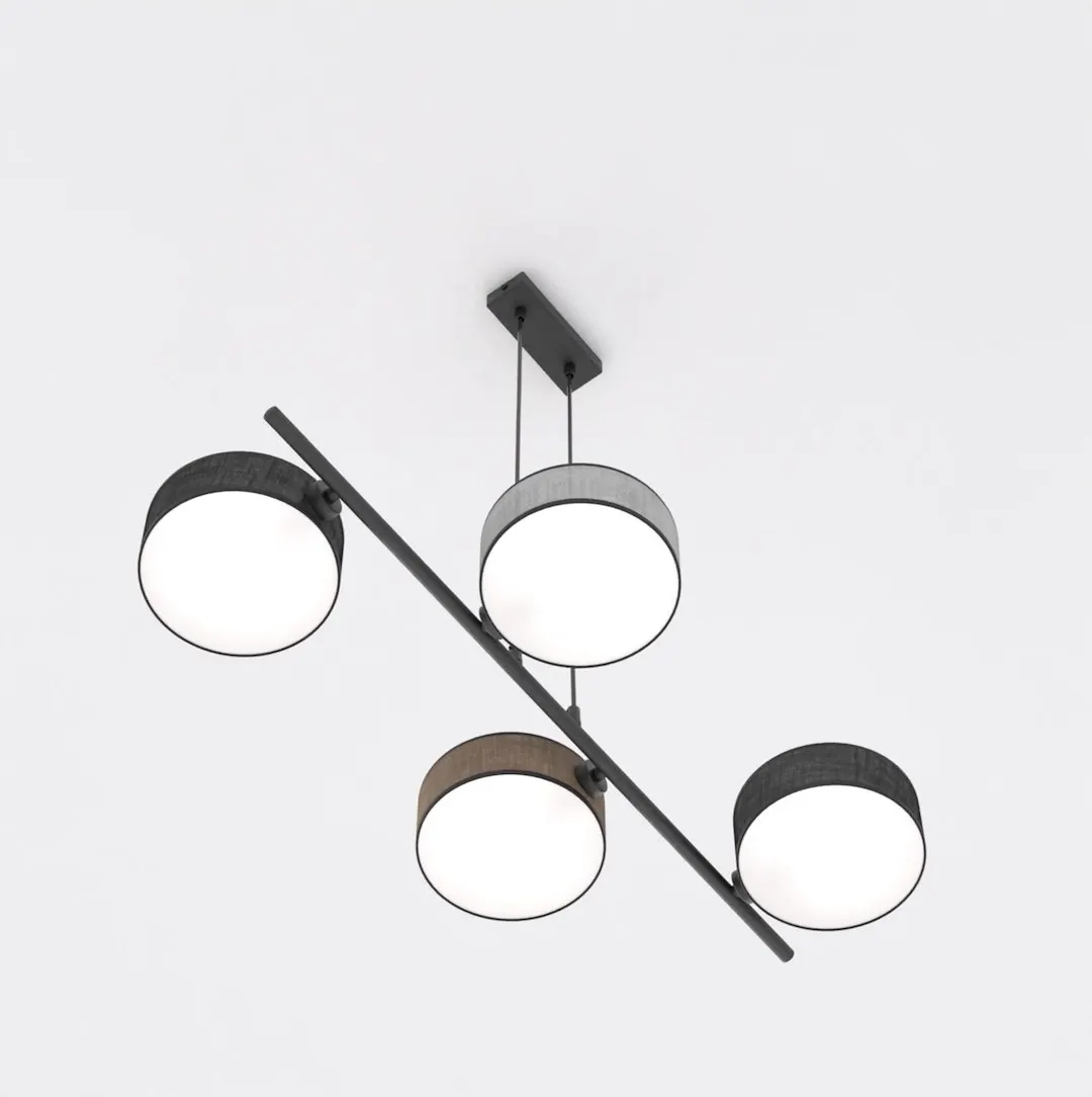 lampa wisząca, kinkiet sufitowy, okrągłe klosze, metalowy stelaż, nowoczesny design