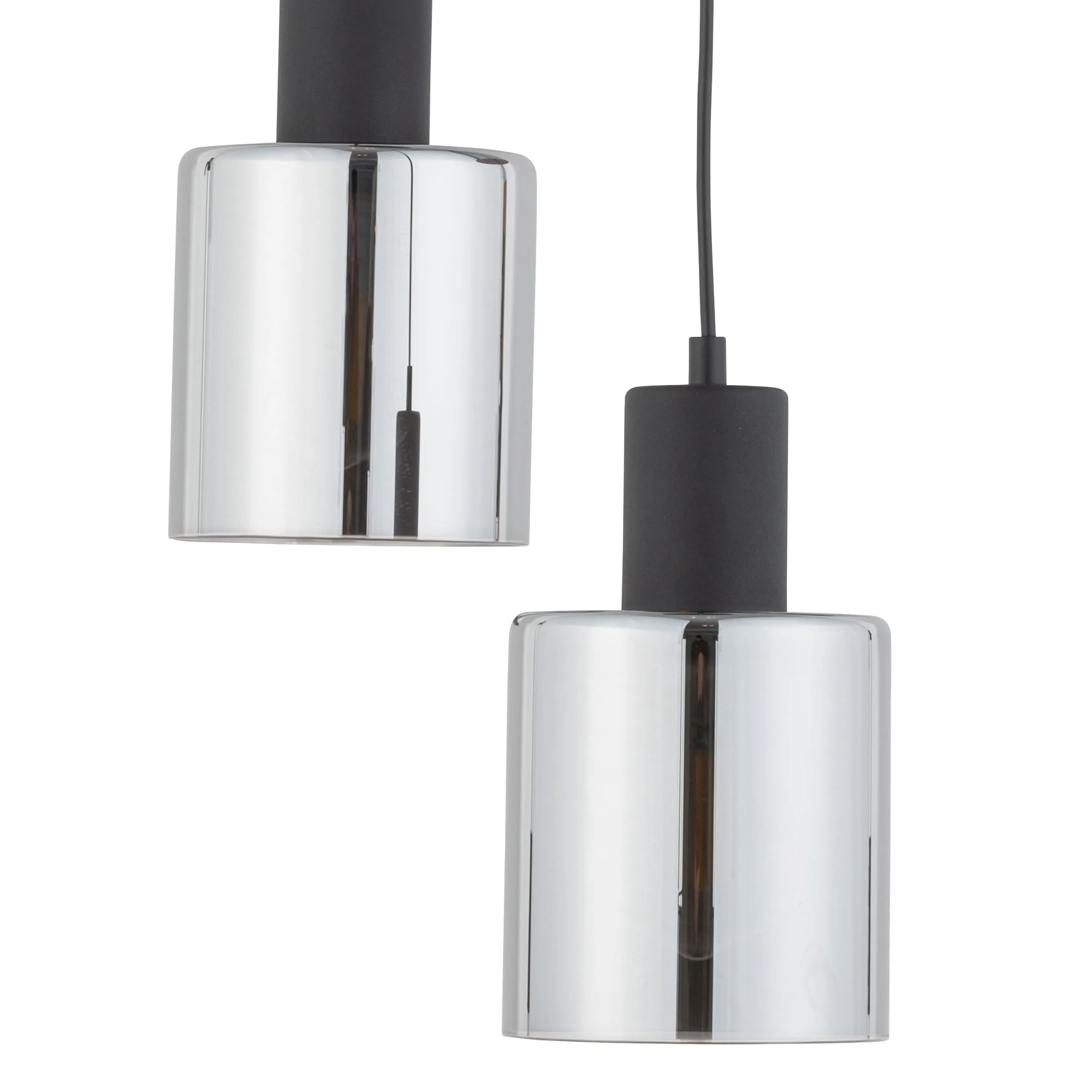 Lampa wisząca SIERRA czarna z lustrzanymi szklanymi kloszami 100x32cm - TK_6655