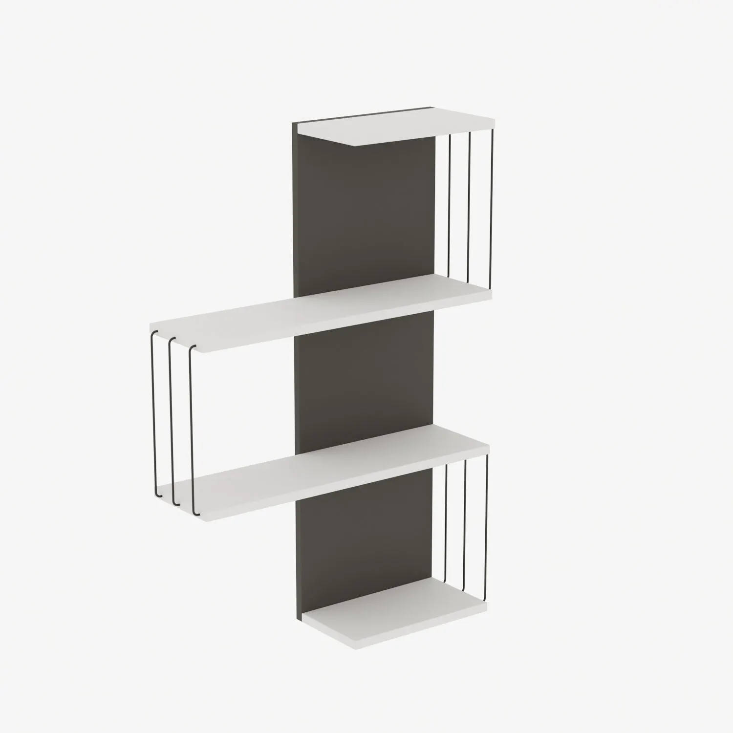 Półka ścienna z panelem CAMBEL SZ64 antracyt biały