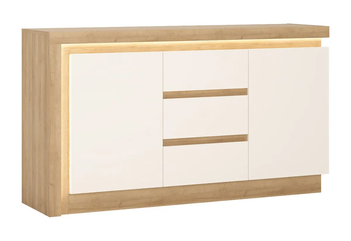 KOMODA LYON LYOK01 DĄB RIVIERA JASNA / BIAŁY HG KOMODA LYON LYOK01 DĄB RIVIERA JASNA / BIAŁY HG