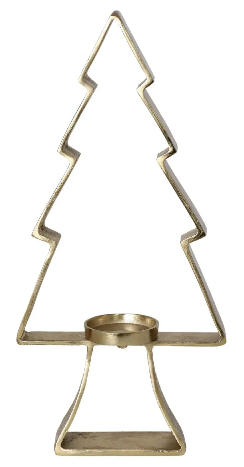 ŚWIECZNIK metalowy CHOINKA MAŁA złoty ŚWIECZNIK metalowy CHOINKA MAŁA złoty