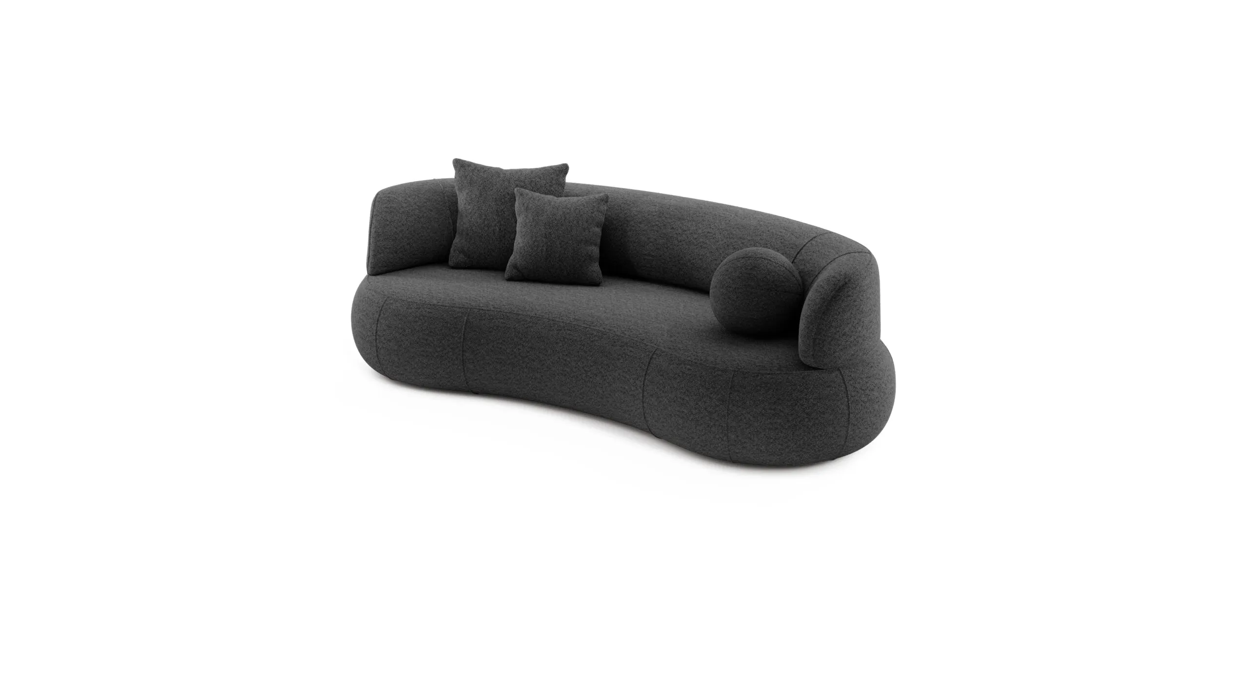 Sofa modułowa SOUL TWO ARM - tkanina Abriamo 08 grafitowy